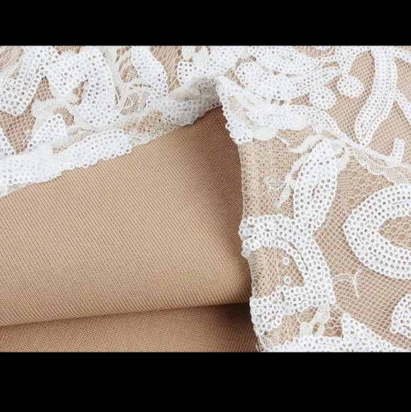 🌹NWT  Glamorous Bodycone Lace & Sequence Embroidery  Jumpsuit whith Belth. XL - Picture 11 of 16